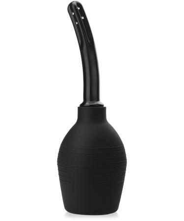 solid silicone enema bulb Loving Joy anal douche Abyclean enema bulb intimate shower black