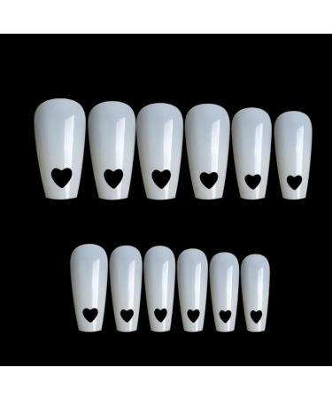 Square Fake Nails 504 Piece Square Press On Nails Full Cover Acrylic Nails False Nails 12-Sizes Nail Art Nail Supplies Artificial Nail Tips Almond/short Square Artificial Nail Tip White