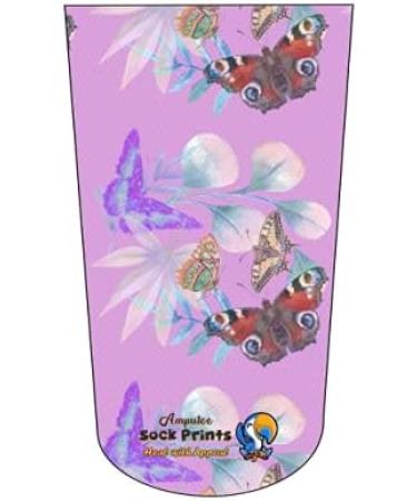 Heal with Appeal Pink Butterflies n Flowers Amputee Stump Sock V1 - 3Ply - Buy Online on GoSupps.com