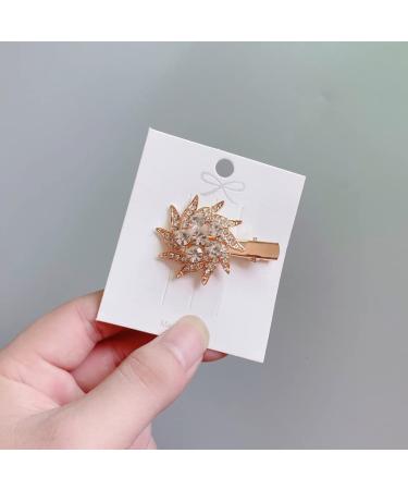 Buy Sparkling Crystal Hair Clips - Slip-Resistant Flower Design Alligator Clips for Women & Girls | Perfect for Parties Weddings & Everyday Wear - Buy Online on GoSupps.com