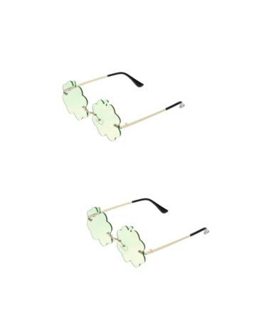 Healeeved 3 pairs of sunglasses 90s disco sun glasses cloud-sunglasses Funny party glasses metallic sunglasses trendy sunglasses beach sunglasses Gr nx2stk 13.5x12.5cmx2pcs