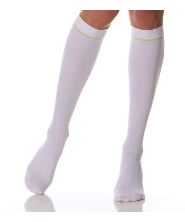 SCUDOTEX Medical knee highs compression binding 18 24 Hg long color white size 4
