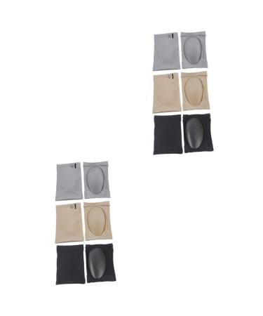 Healvian 6 Pairs Arch Correction Socks Reusable Gel Pad Orthotic Feet Pads Flatfoot Insole Arch Support Sleeves Shoe Inserts Correcting Pad Spandex Massage Floor Mat Men and Women