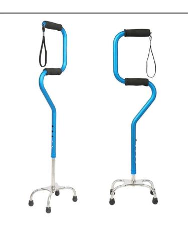 Canes Portable Walking Stick Healthcare Aluminum Alloy Walking Aid Scalable Four-Legged Anti-Shock Crutches with Light for Elderly Outdoor Climbing - Buy Online on GoSupps.com