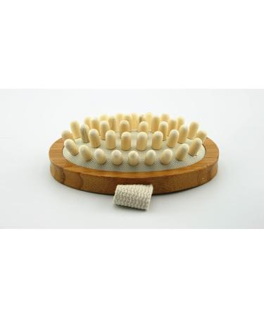 Hajimsju Bamboo Anti Cellulite Massager - Natural Body Slimming Brush for Muscle Relaxation and Spa Massage - Pack of 2 - Buy Online on GoSupps.com