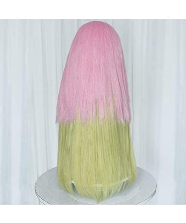 Kanroji Mitsuri Wigs | Demon Slayer Kimetsu no Yaiba Anime Cosplay | Green & Pink Lolita Wigs with Cap - International Shipping - Buy Online on GoSupps.com