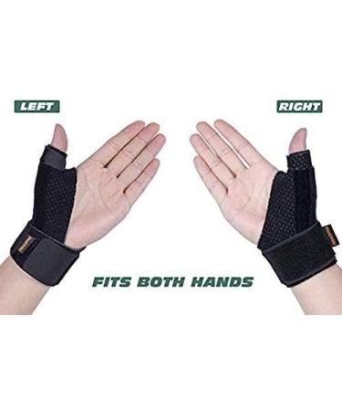 Thx4COPPER Reversible Thumb & Wrist Stabilizer Splint | L-XL Black | Pain Relief for Trigger Finger, Arthritis, Tendonitis | Breathable Material | Sprained Carpal Tunnel Support - Buy Online on GoSupps.com