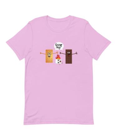 Funny Group Hug Smores Chocolate Marshmallow Unisex t-Shirt XL Lilac