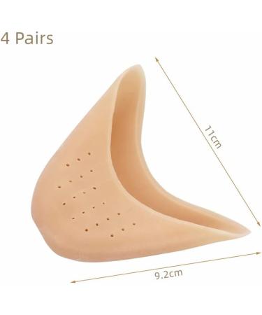 4 Pairs Silicone Toe Caps for Pointe Shoes & High Heels - Breathable Gel Toe Protectors - Buy Online on GoSupps.com
