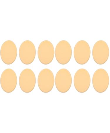 FRCOLOR 12 Pcs Puff Professional Makeup Spong Foundation Sponge Oval Puff Makeup Blending Foundation Puff Make up Cream Girl Hydrophilic Polyurethane 1 Count (Pack of 1) Yellowx2pcs