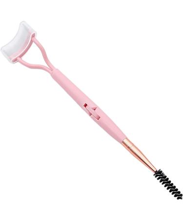 Eyelash Separator Double Head Eyebrow Brush Stainless Steel Eyelash Separator | Portable Half Arc Makeup Tools Eyelash Brush Foldable for Women Girls Teens Ladies Adults Light Pink - Buy Online on GoSupps.com