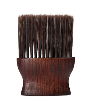 Beifenl Barber Neck Duster Brush for Hair Cutting Soft Neck Cleaning Brush Professional Salon Barber Tool Red-Brown 2