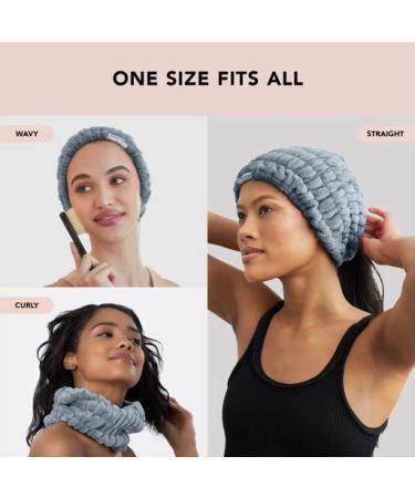 Kitsch Extra Wide Makeup Headband for Face Washing - Multi Purpose Skincare & Hair Band | Misty Blue - Women's Facial Headband - Buy Online on GoSupps.com