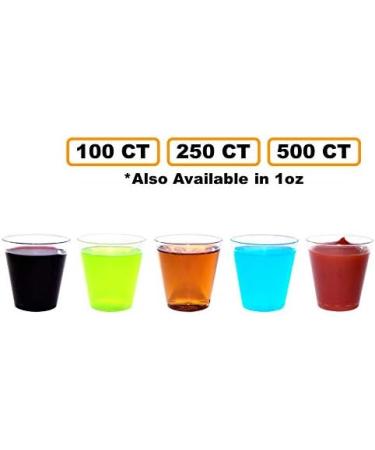 100 Premium 2oz Clear Plastic Shot Glasses - Ideal for Jello Shots, Condiments, Tastings & Samples - Buy Online on GoSupps.com