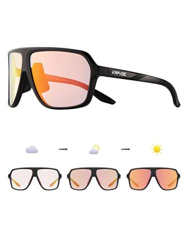 KAPVOE Photochromic Cycling Glasses for Men Women Sports Sunglasses MTB Biking Sunglasses UV Protection 02