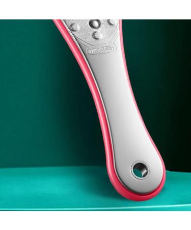 Verdant Touch Foot File Stainless Steel Double Sided Foot Rasp for Callus Remover Rose Red Hard Skin Remover - Buy Online on GoSupps.com