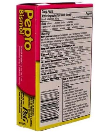 Pepto-Bismol 5 Symptoms Digestive Relief Chewable Tablets Cherry 30 ea (Pack of 12) - Buy Online on GoSupps.com