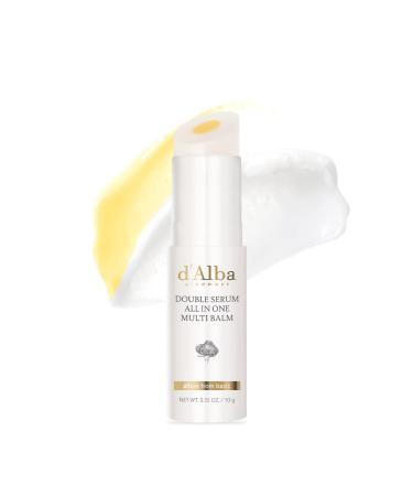 d'Alba Italian White Truffle Double Serum All-in-one Multi Balm  Vegan Skincare  3-in-1 Treatment with White Truffles for Moisture and Wrinkle Improvement  Glowy Finish Serum Stick