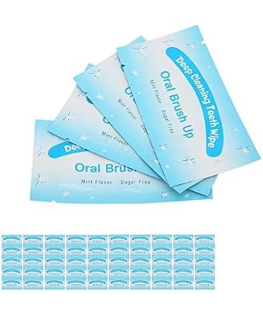 100 Pcs Finger Teeth Wipes | Dental Floss Wipe Cloth for Deep Cleaning & Teeth Whitening | Oral Finger Toothbrush & Stain Remover - Buy Online on GoSupps.com