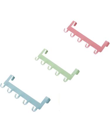STOBAZA 3pcs Wall Mounted Clothing Rack Bathroom Towel Rails Back Door Hooks Clothes Hook Multifunction Size 1x3pcs Bluex3pcs - Buy Online on GoSupps.com