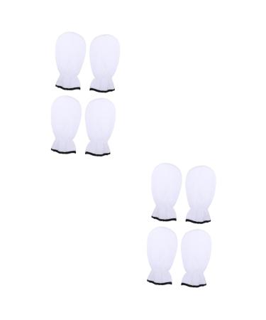Beavorty 4 Pairs Maintenance Care Gloves Paraffin Baths Gloves Cotton Mitts for Paraffin Wax Bath Moist Hand Mitts Wax Bags Paraffin Gloves White Accessories Polyester Work Nourish