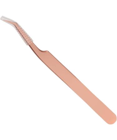 Professional Eyelash Tweezers Stainless Steel False Eyelashes Extension Tweezers with Ergonomic Grip for Home Salon (Oblique Tweezer) - Buy Online on GoSupps.com