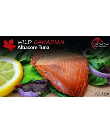 Smoked Salmon Christmas Food Gift Pack Featuring Wild Canadian Salmon and Luxurious Tuxedo Chocolates | Food Gift Box (Add 8 oz Wild Smoked Tuna) - Buy Online on GoSupps.com