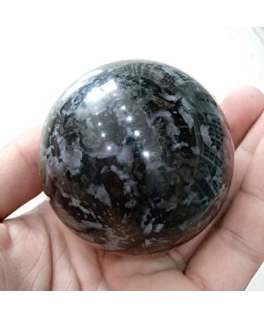 SDWGLD Healing Aura Crystal Gabbro Polished Sphere - 55-60mm Natural Stone from Madagascar | Calcium Plagioclase - Buy Online on GoSupps.com