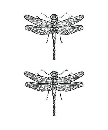 Dragonfly Temporary Tattoo Sticker Set of 12 - Watercolor Waterproof Body Art for Women, Girls, Kids - Party Favor - 10.5X6cm (SF160) - Buy Online on GoSupps.com