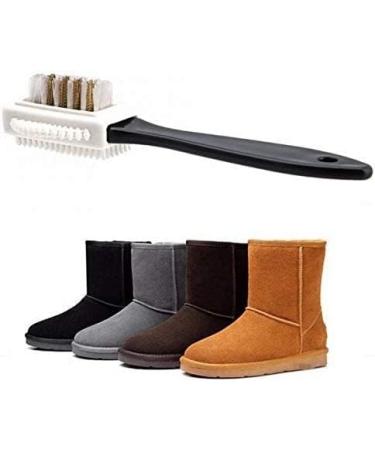 Shoe Brush Suede Shoe Brush 3 Side Cleaning Brush and Eraser Erasers Set Black S Shaped Shoes Cleaner Brush - Buy Online on GoSupps.com