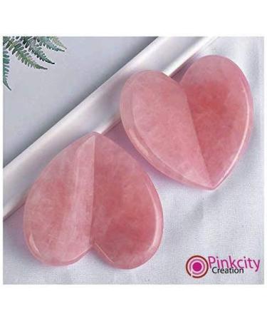 Buy Rose Quartz Jade Roller & Gua Sha Board | Heart Shaped Facial Massager for Lifting & Glow | International Shipping - Buy Online on GoSupps.com
