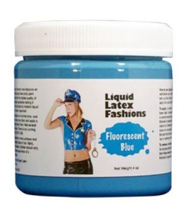 Face and Body Paint   Ammonia Free Liquid Latex  Ideal for Art  Theater  Halloween  Parties and Cosplay for Adults and Kids   8 oz  Fluorescent Blue