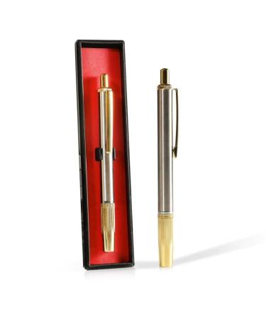 Blood Lancet Pen Stainless Steel Lancet Device Blood Test Pen Compatible Sterile-Tip-Lancets for Cupping Acupuncture Massage Physiotherapy