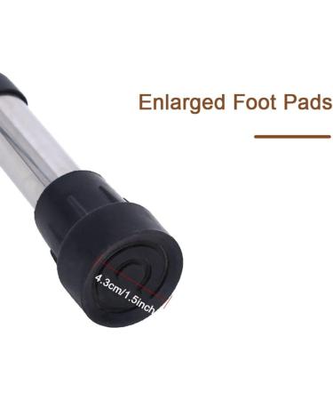 Adults Underarm Crutches Foldable Medical Stainless Steel Crutches with Comfortable Underarm Pads and Ergonomic Handles Suitable for Height: 155-175cm/5'-5' 7'' (Color : Silver Size : 2 Counts) - Buy Online on GoSupps.com