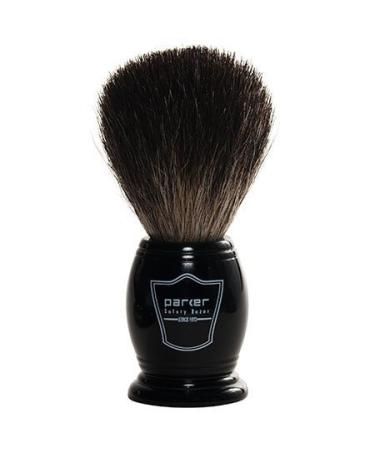 Parker Safety Razor 100% Black Badger Bristle Shaving Brush with Ebony Handle & Free Stand