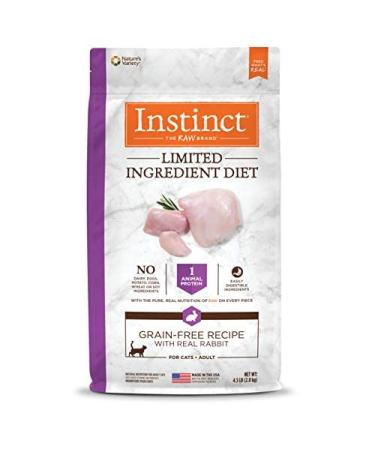 Instinct Limited Ingredient Cat Food, Limited Ingredient Diet Natural Grain Free Dry Cat Food Rabbit 4.5 Pound (Pack of 1) - Buy Online on GoSupps.com