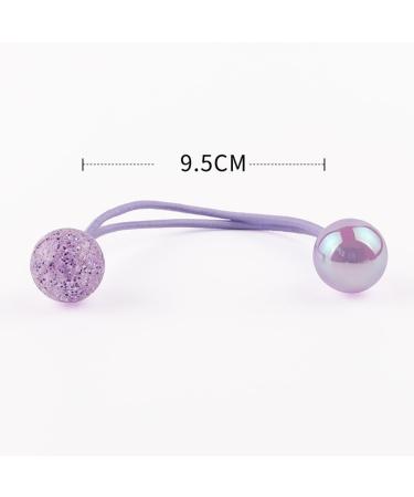 3 Pairs Colorful Ball Hair Ties Double Ball Hair Bands Bling Bubble Ponytail Holder Glitter Elastic Hair Ropes Hair Accessories for Teens Girls Kids - Buy Online on GoSupps.com