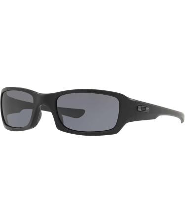 Oakley Men's Fives Squared Rectangular Sunglasses - Matte Black/Grey - 54mm - Buy Online on GoSupps.com
