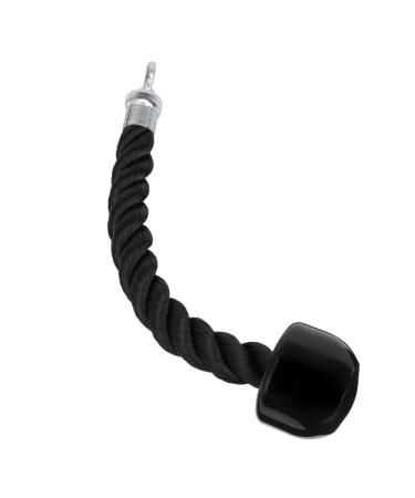 Yardwe 2pcs Single End Tension Rope Sports Fitness Exerciser Tpr Black 35X6.5CM