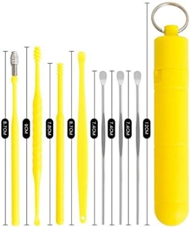 Portable Reusable Ear Pick Cleanser - Black Ear Cleaner Tool for Earwax Removal | Spring Spoon Design | Ear Cleaning Wax Remover Curette - ABS Material - Buy Online on GoSupps.com