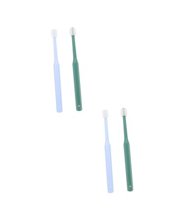 Beavorty 4 pcs for Teeth Cat Small Handheld Brush -degree Tooth Pet Puppy Cleaning Pets Clean Portable Dog 1 count (Pack of 1) Assorted Colorx2pcs