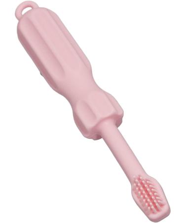 Baby Molar Toothbrush - Silicone Teething & Tooth Care for Babies (Pink) | Gentle Massage & Clean - Buy Online on GoSupps.com