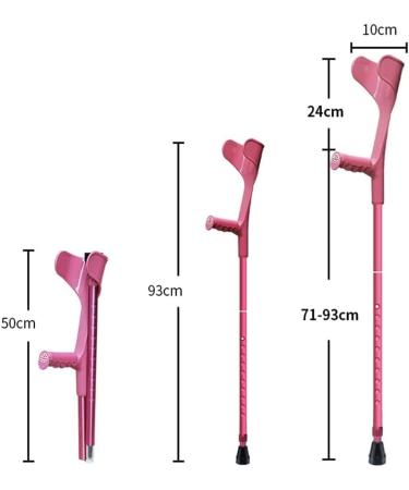 1 Pair 2 Units Crutches Adults Medical Forearm Crutches Folding Walking Sticks Adjustable Crutches for Adults and Children with Heights 140-190cm Decorate Warm Life (Black) Warm as Ever Pink - Buy Online on GoSupps.com
