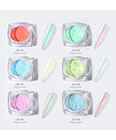 0.2g Glace Transparent Poudre Poudre Magique Poudre Nail Art Glitter Nail Art Poudre Nail Art D corations Miroir Effet De Sir ne Gel UV Couleur Holographique CH-02 - Buy Online on GoSupps.com