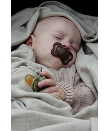 BIBS Couture Collection BPA-Free Baby Pacifiers from Denmark - Set of 2 Blossom Color Premium Soothers, 0-6 Months - Buy Online on GoSupps.com