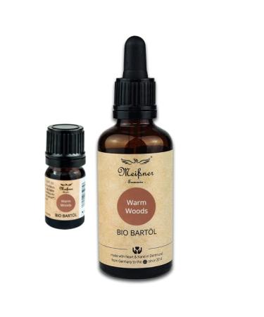 Meißner Tremonia Bio Bart l made of cold -pressed argan oil jojoba oil and passion fruit oil with natural pure essential oils for your beard/your beard care - 50ml bottle (warm Woods) Warm Woods 50 ml (1 Pack)