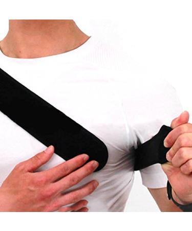 Kqcibz Shoulder Support Brace Back Guard Strap Wrap Belt Band Pads Single Shoulder Adjustable Breathable Sports Care Guard Protect left shoulder support black - Buy Online on GoSupps.com