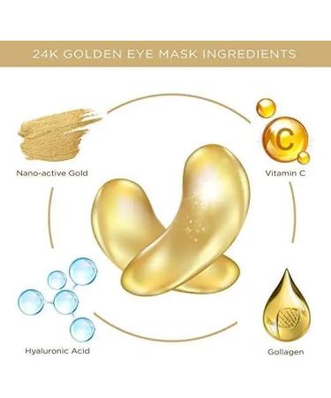 Under Eye Gel Patches 24K Gold Crystal Eye Mask Collagen Eye Pads Anti Aging Eye Patch Eye Treatment Mask For Puffy Eyes & Bags Dark Circles & Wrinkles Hydrating.(5 Pairs) - Buy Online on GoSupps.com