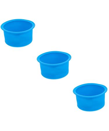3pcs Bowl For Melting Wax Tool Silica Gel Metal Liner 12X12cmx3pcs Bluex 3pcs.