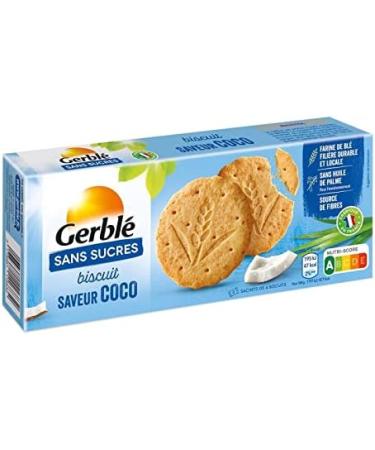 GERBL - Coconut Flavor Biscuit Without Added Sugar 132G - Pack of 4 - Special Offer - Buy Online on GoSupps.com